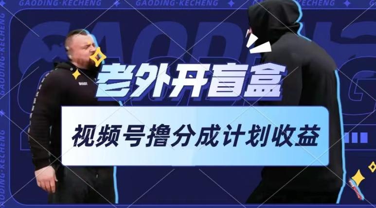 老外开盲盒视频，撸视频号分成计划收益，每天只需一小时，新手小白轻松上手【揭秘】-AI网创