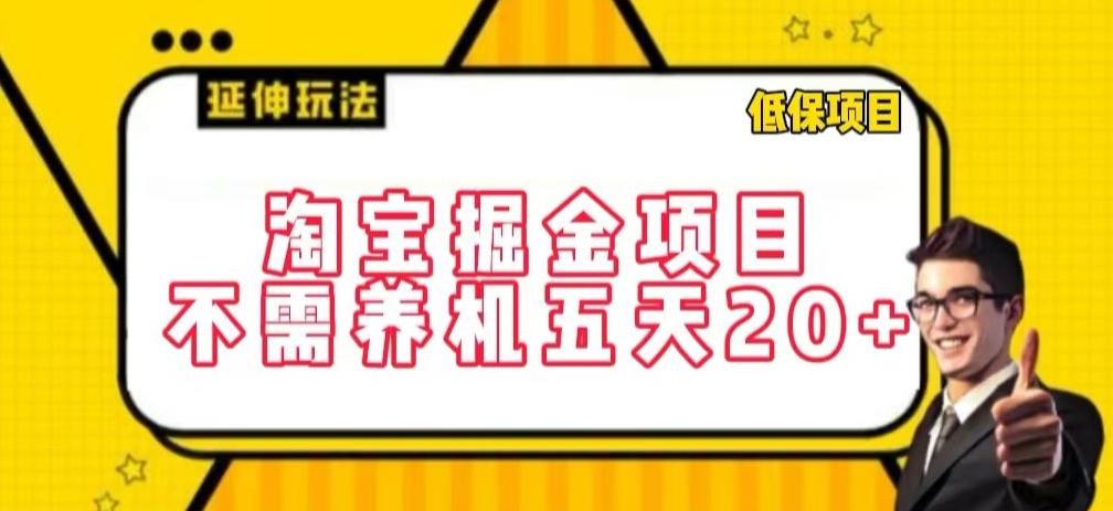 淘宝掘金项目，不需养机，五天20+，每天只需要花三四个小时【揭秘】-AI网创