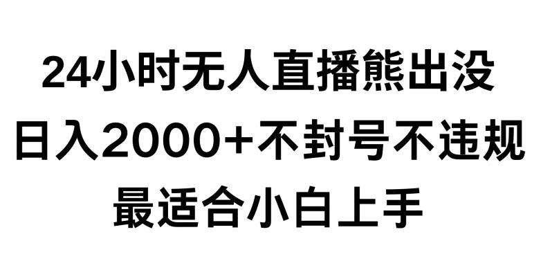 快手24小时无人直播熊出没，不封直播间，不违规，日入2000+，最适合小白上手，保姆式教学【揭秘】-AI网创