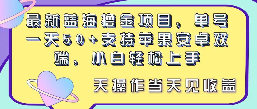 最新蓝海撸金项目，单号一天50+， 支持苹果安卓双端，小白轻松上手 当…-AI网创