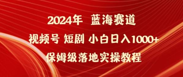 2024年视频号短剧新玩法小白日入1000+保姆级落地实操教程【揭秘】-AI网创