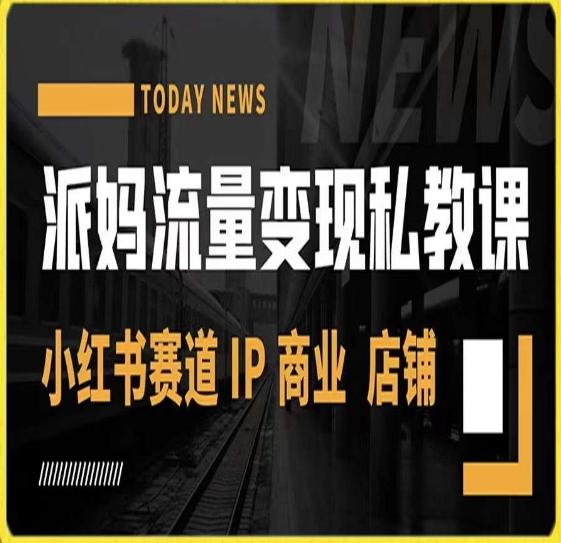 派妈流量变现私教课，小红书赛道IP  商业  店铺 -AI网创