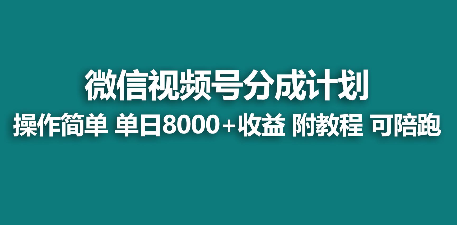 【蓝海项目】视频号分成计划，快速开通收益，单天爆单8000+，送玩法教程-AI网创
